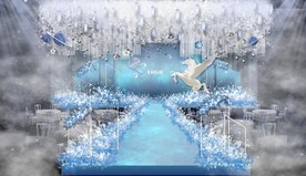 星空飞马蓝色婚礼效果图