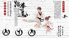 跆拳道背景墙