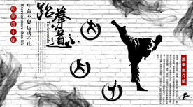 跆拳道背景墙