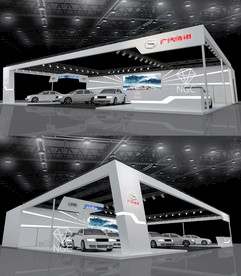 汽车 车展 简约展台 展会