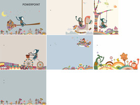 通用缤纷卡通PPT大气模板