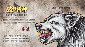 狼性励志背景墙