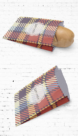 可爱卡通油纸袋小吃包装展开图