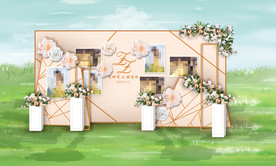 香槟色户外婚礼展示区