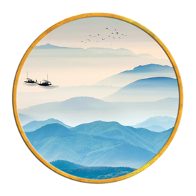 中国风   抽象山水画 大厅装