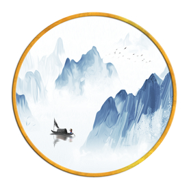 中国风   抽象山水画 大厅装