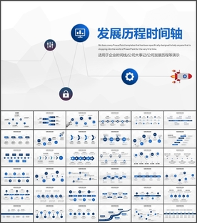 高端大气企业历程时间轴PPT