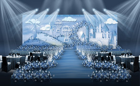 蓝色婚礼仪式区
