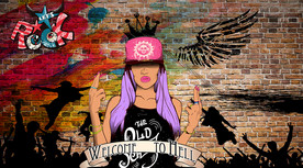 酒吧摇滚嘻哈工装背景墙