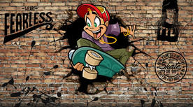 复古3D破洞嘻哈背景墙