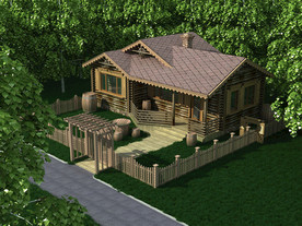 木屋模型俄罗斯风格