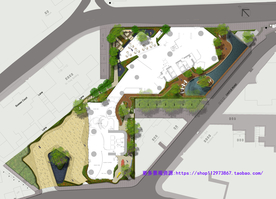 屋顶花园景观规划设计平面图