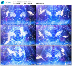 挥着翅膀的女孩 舞台背景视频