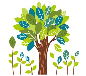 矢量树叶