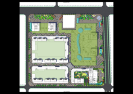 商业广场景观设计彩平图