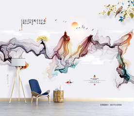 山水画 水墨画 新中式装饰画芯