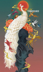 快乐中国背景 中国风 孔雀