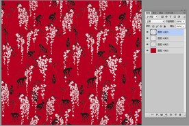 红底抽象涂鸦原始人猿猴无限循环