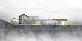 暗黑系竞赛风建筑剖面图PSD