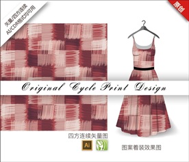 原创抽象手绘涂鸦线条循环图案