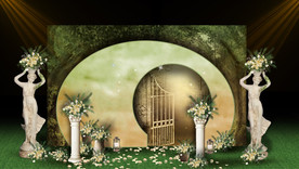 森系婚礼迎宾区
