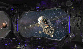 卫星星空星球背景墙