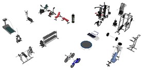 室内健身器材SU模型