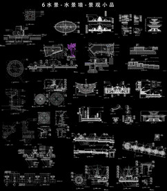 园林水景建筑图纸