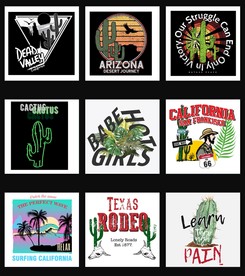 热带花卉仙人掌杂志海报插画