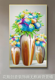 欧式花瓶现代装饰画无框画