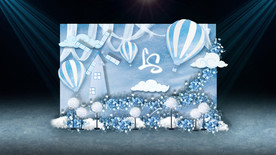 蓝色婚礼迎宾区