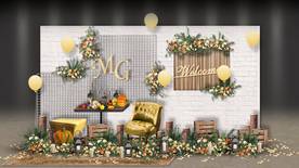 白色婚礼迎宾区