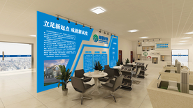 企业大厅走廊形象效果图