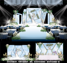 蓝色婚礼主题婚礼