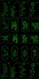 梅兰竹菊CAD图库