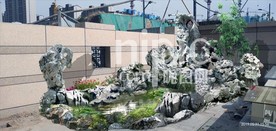 太湖石假山水系效果图