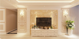 欧式背景墙模型附带高清效果图