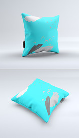 清新淡雅印花图案手绘抱枕