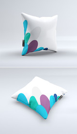 高档北欧印花图案手绘抱枕