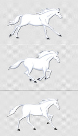 奔马Alpha透明通道循环动作