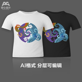 纹饰形状情侣衫文化衫T恤印花