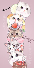 可爱卡通猫咪大眼萌玄关装饰画