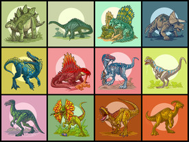 矢量侏罗纪恐龙系列