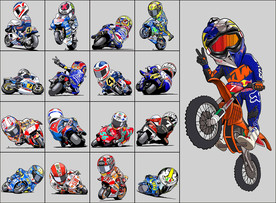 矢量摩托竞速赛手系列