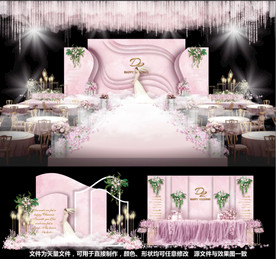 大理石婚礼粉色婚礼