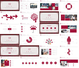 红色大气创业融资计划书PPT