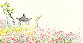 原创 亭子与杜鹃花