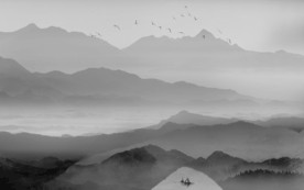 TIF分层中国风山水画