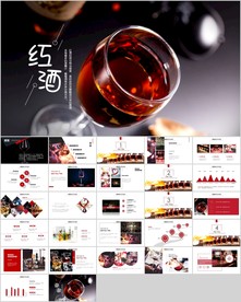 高档红酒葡萄酒产品介绍ppt