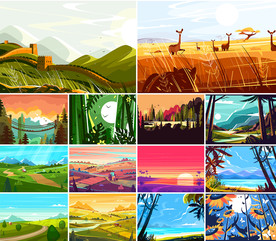 矢量自然风景系列